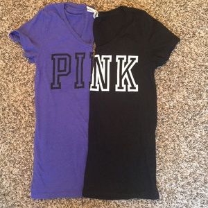 2 vs pink T-shirt’s